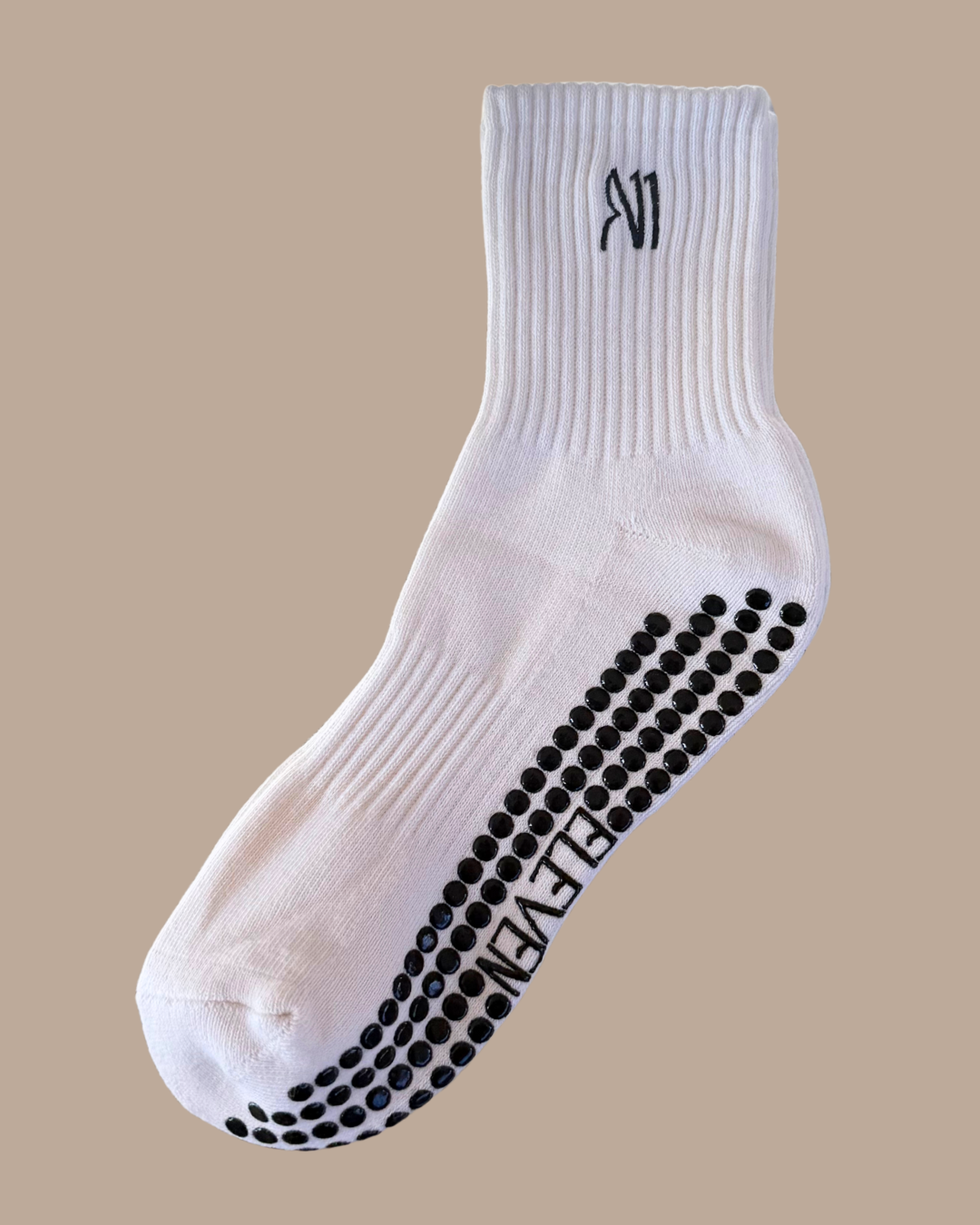 Aurae Eleven White Grip Socks