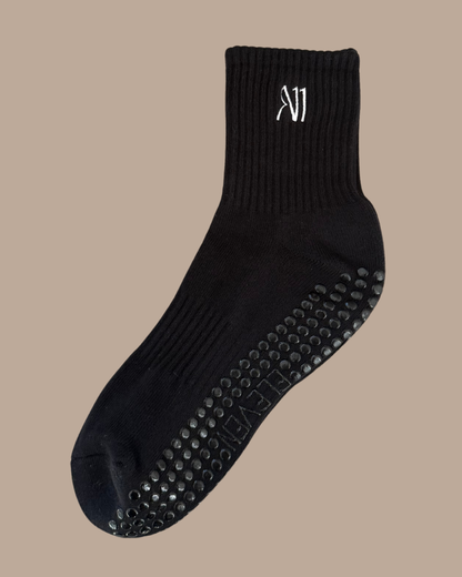 Aurae Eleven Black Grip Socks
